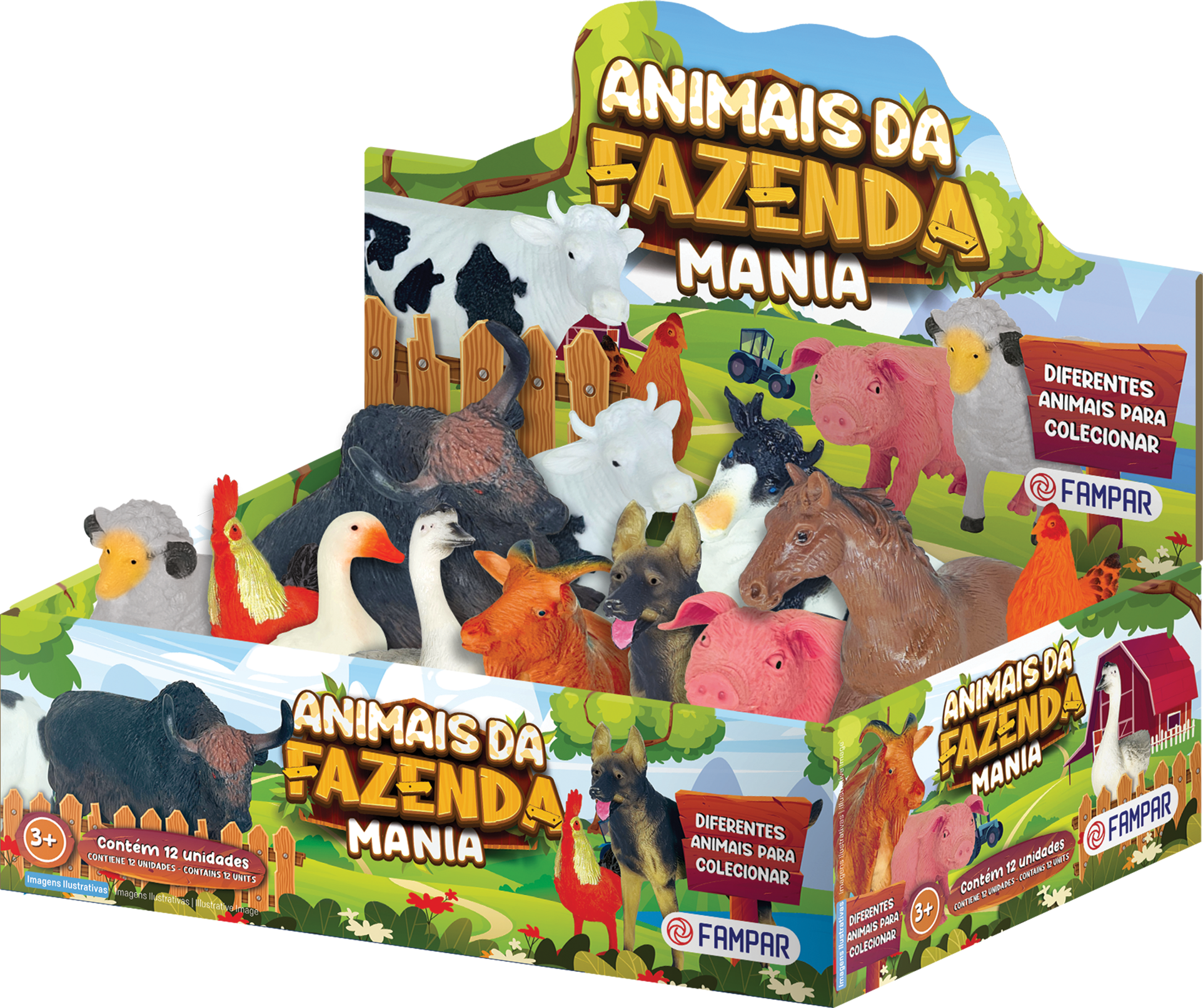 Bonecos de Animais da Fazenda - Diversão com jogo do bichinho